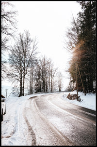 Winter Roadscape Poster