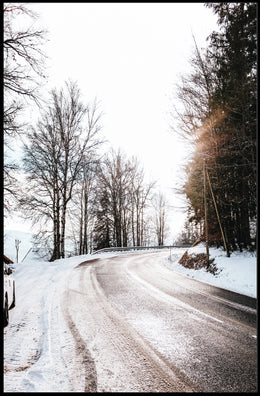 Winter Roadscape Poster