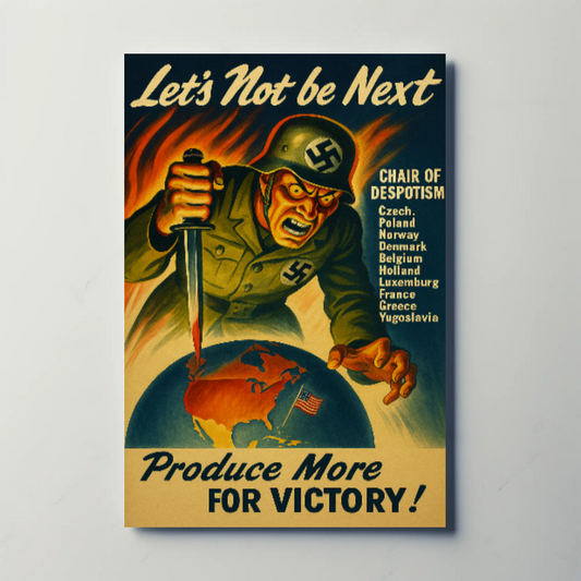 Let's Not Be Next WWII Propaganda Poster