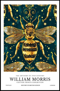 Victorian Era Bee Artistry Heritage William Morris Art Poster