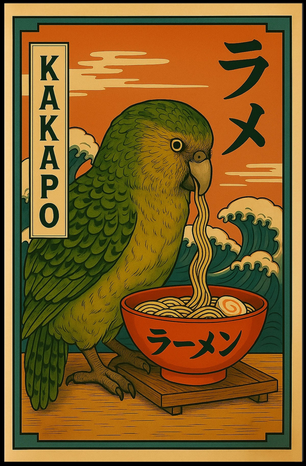 Kakapo Ramen Delight Poster