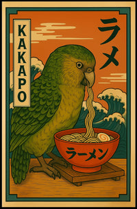 Kakapo Ramen Delight Poster