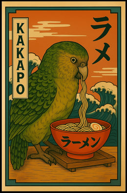 Kakapo Ramen Delight Poster