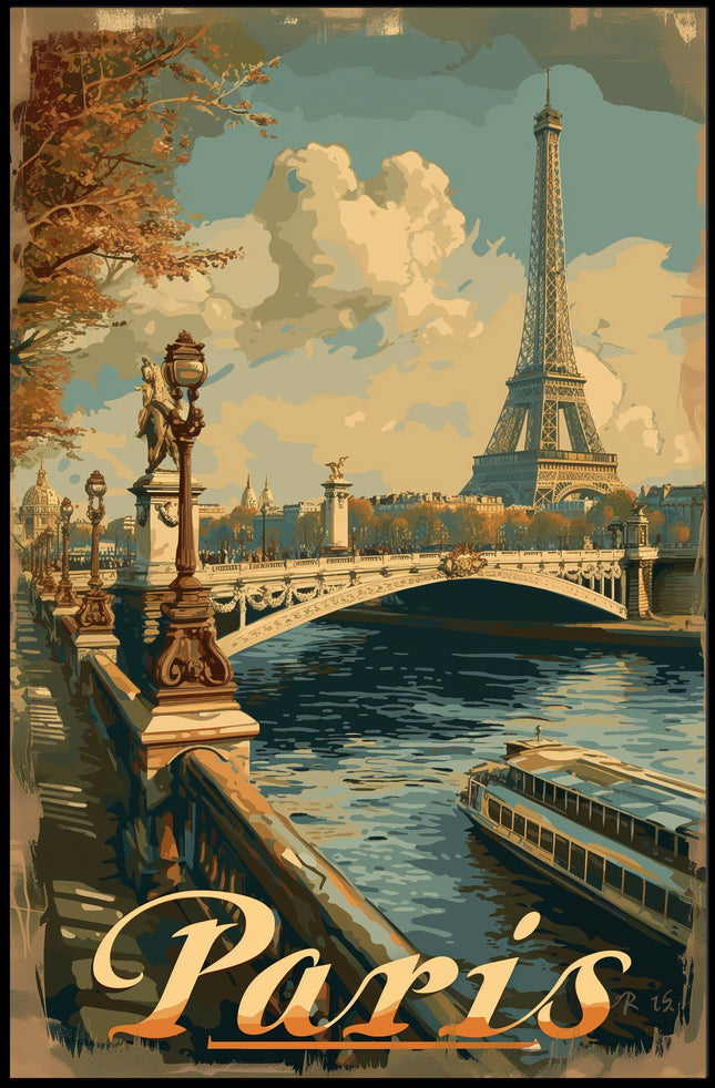 Classic Parisian Elegance View Travel Poster