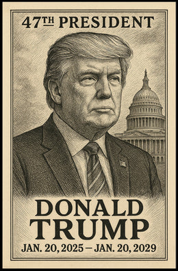 Trump Capitol Patriotic Illustration Poster