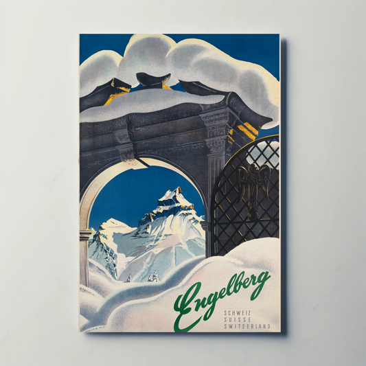Engelberg Vintage Travel Poster