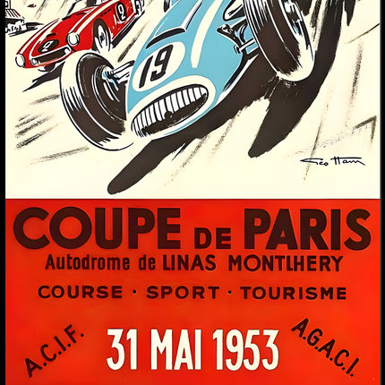 Coupe de Paris Racing Event Poster