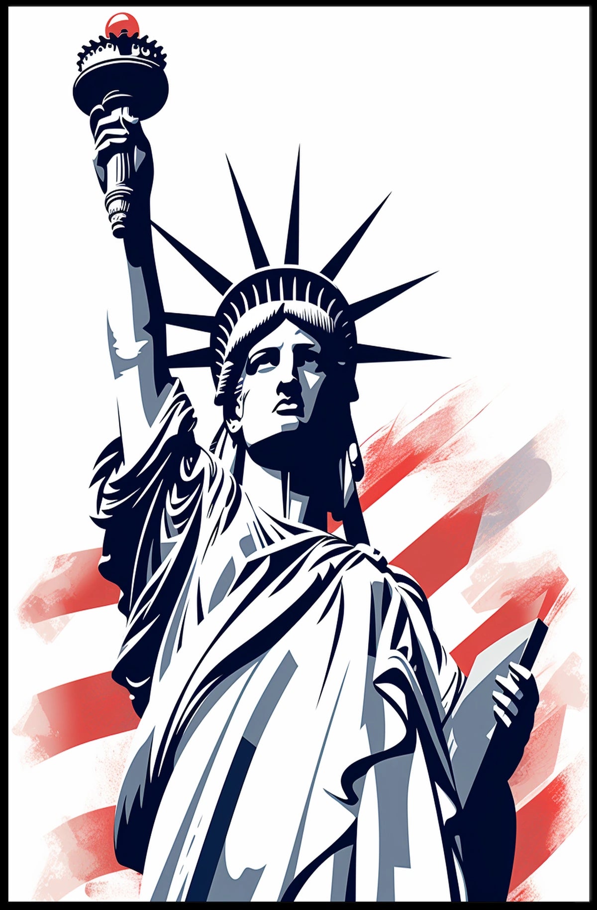 Statue of Liberty Celebrated Masterpiece Travel Poster