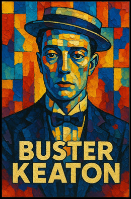 Buster Keaton Iconic Silent Film Star Poster