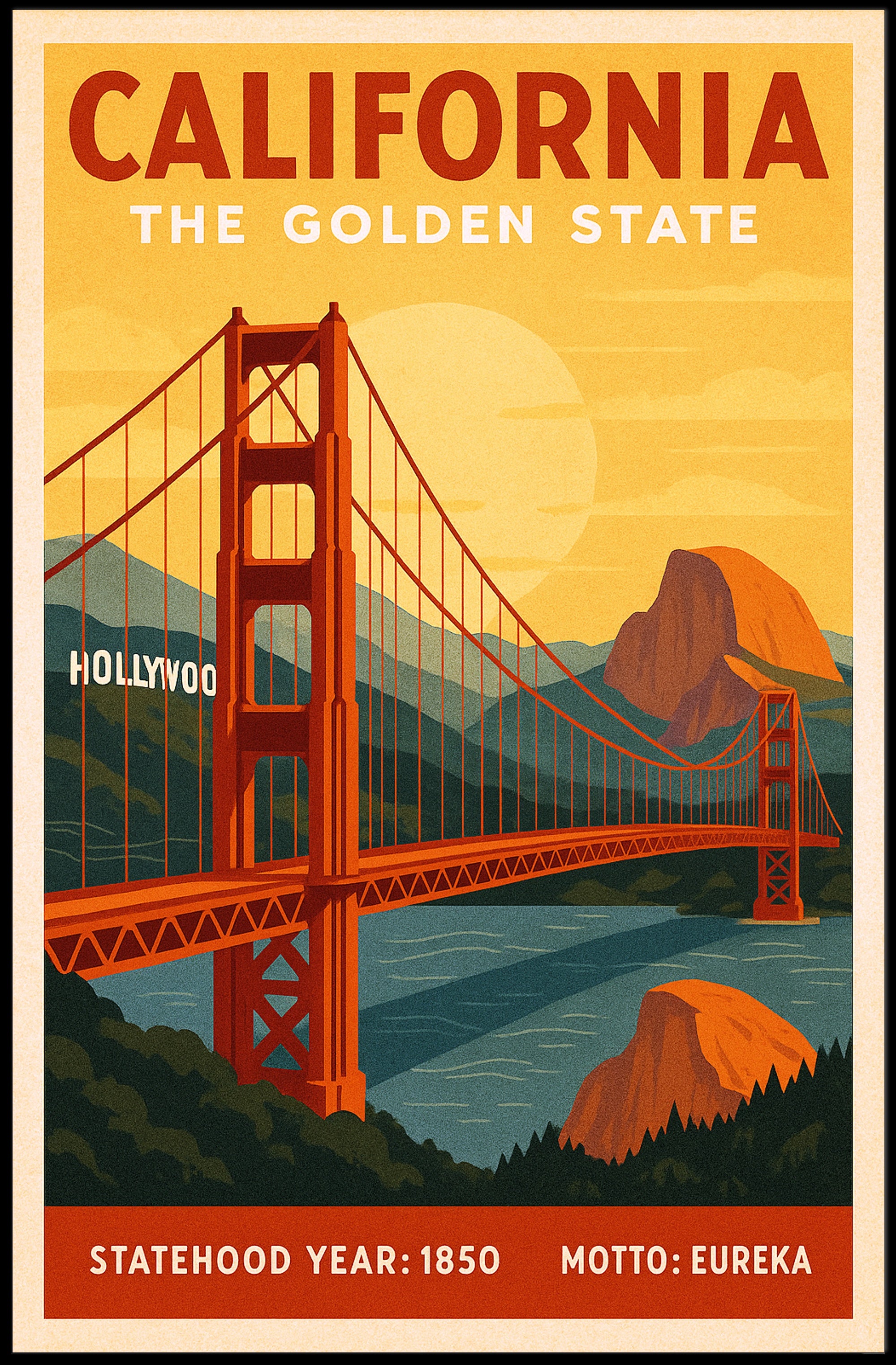 California The Golden State Poster