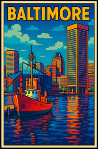 Baltimore Harbor Skyline Poster