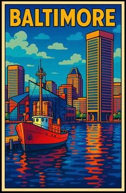 Baltimore Harbor Skyline Poster