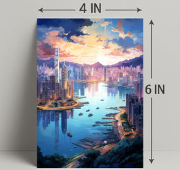 Cityscape At Dusk Poster