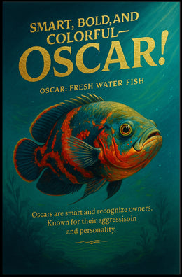 Oscar Fish Illustration: Bold Aquatic Art Poster