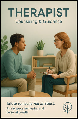 Therapist Counseling Guidance Poster
