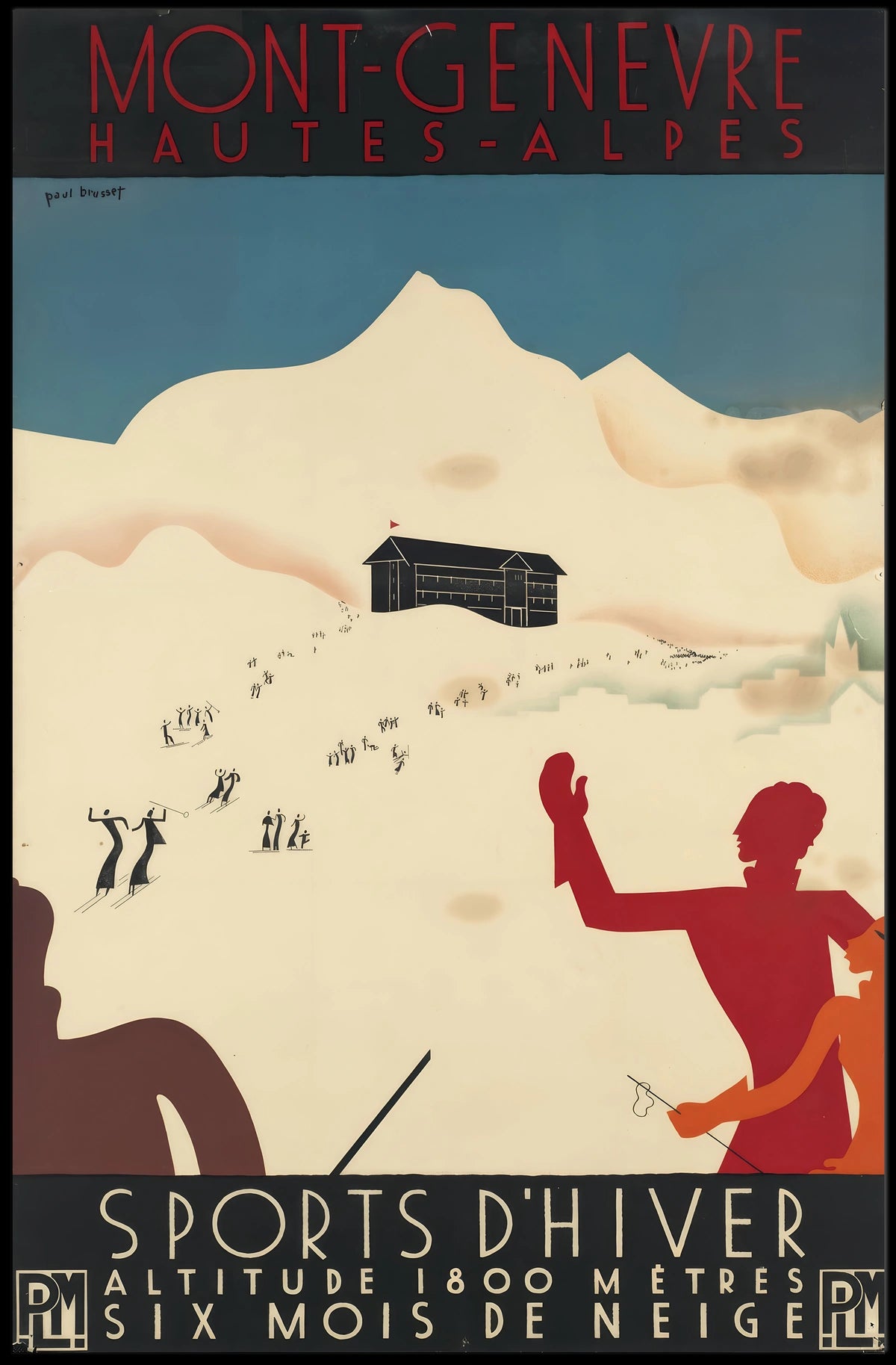Montgenèvre Winter Sports Poster