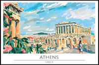 Athens Travel Poster