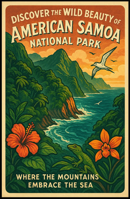 Vintage Scenic Travel Destination Poster