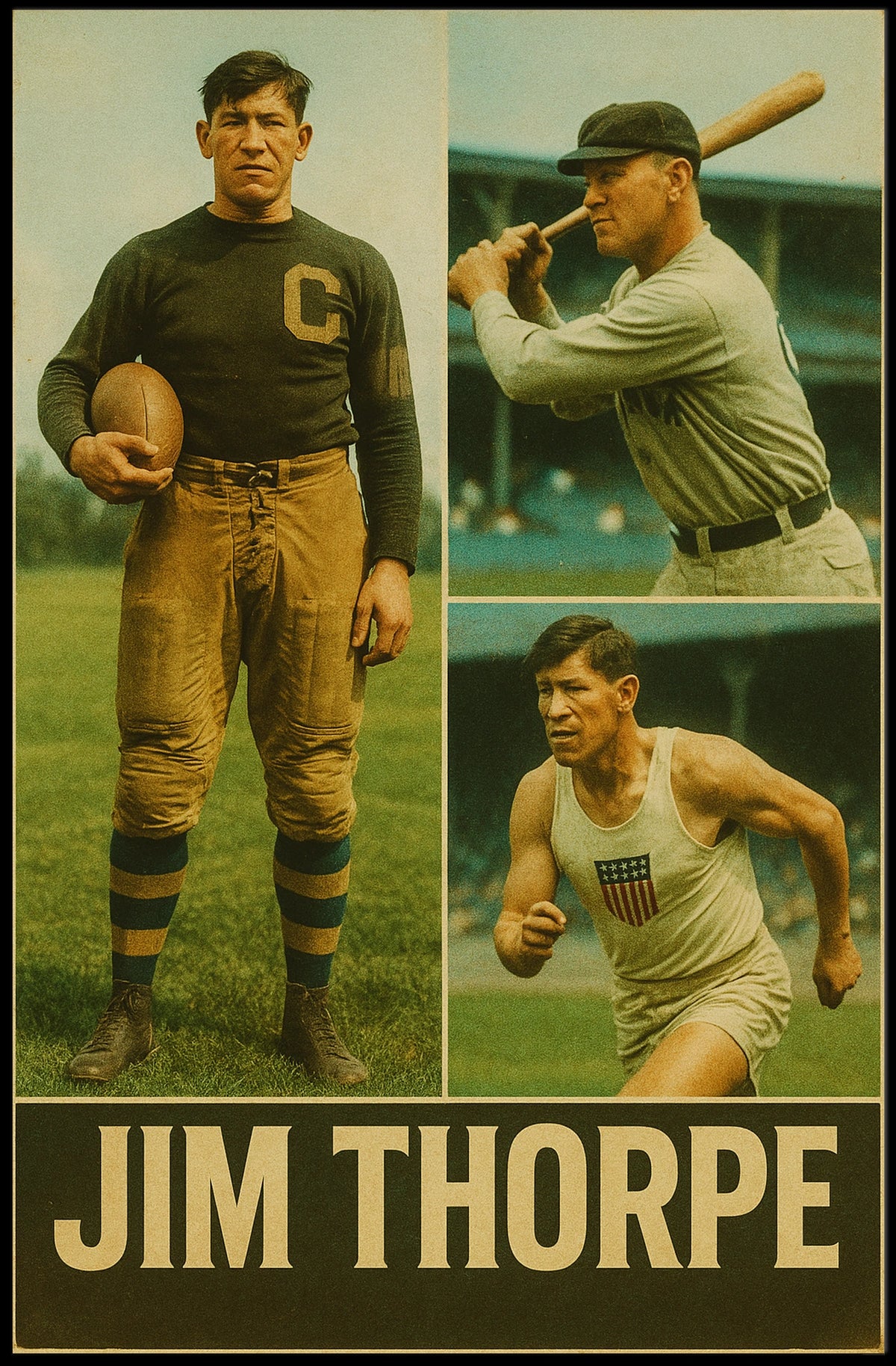 Jim Thorpe Legendary Athlete Poster