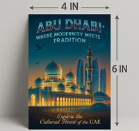 Abu Dhabi Modernity Meets Tradition Travel Poster
