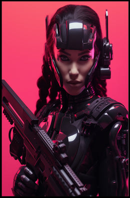 Cybernetic Warrior Poster PosterGoat