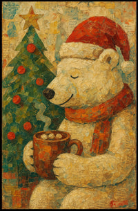 Cozy Holiday Bear Poster