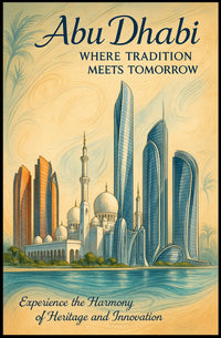 Abu Dhabi Tradition Meets Future Cityscape Poster