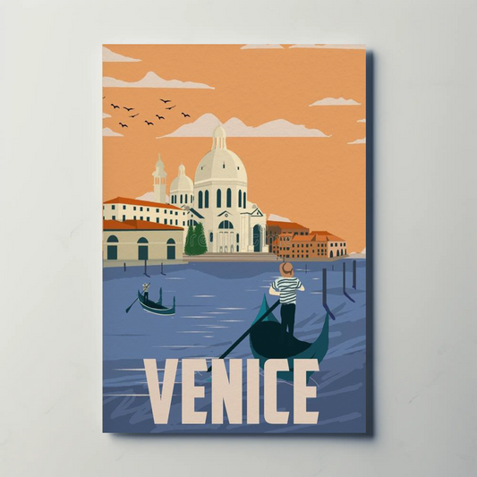 Venice Gondola Travel Poster