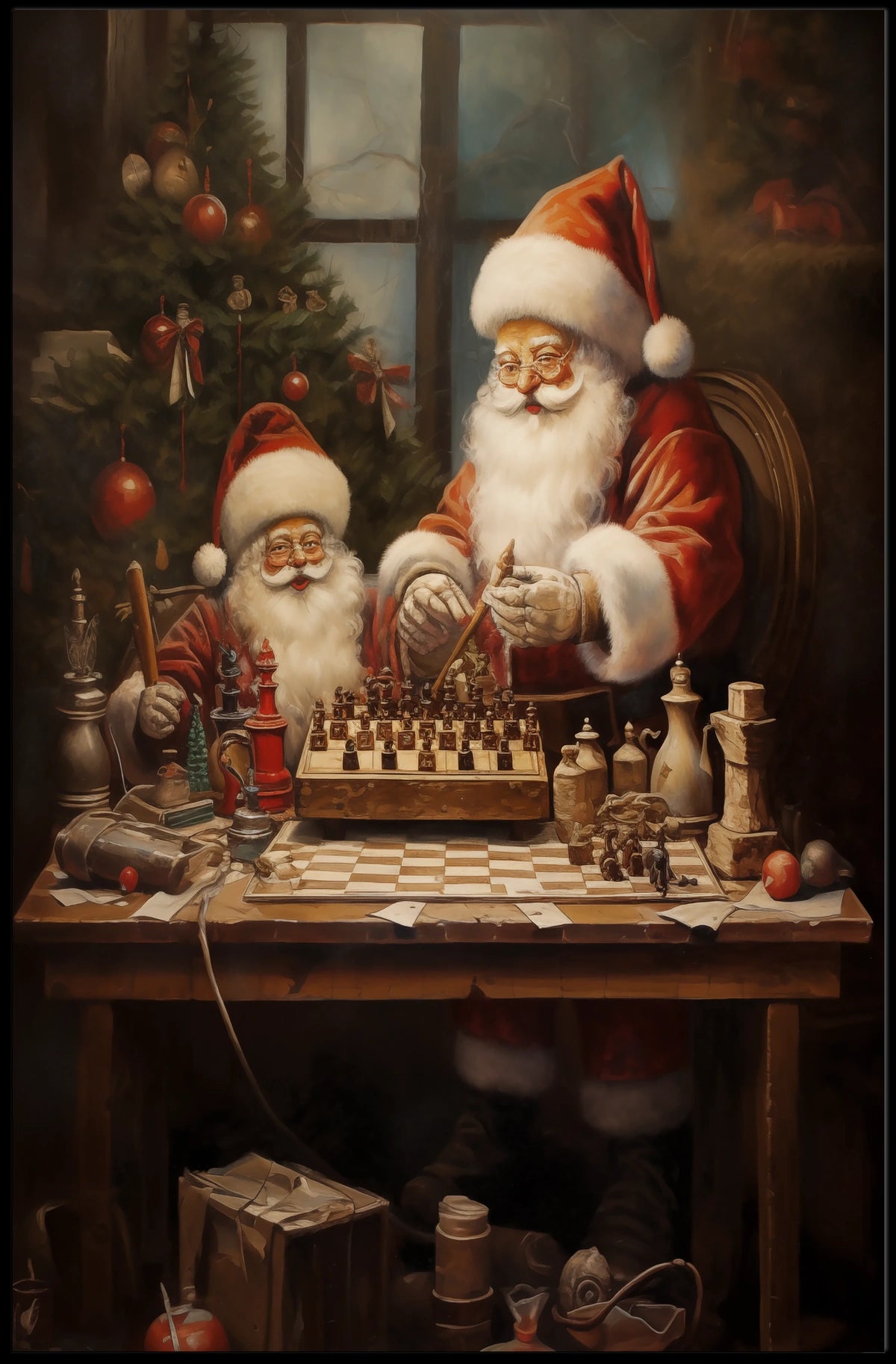 SantaS Chess Match Poster