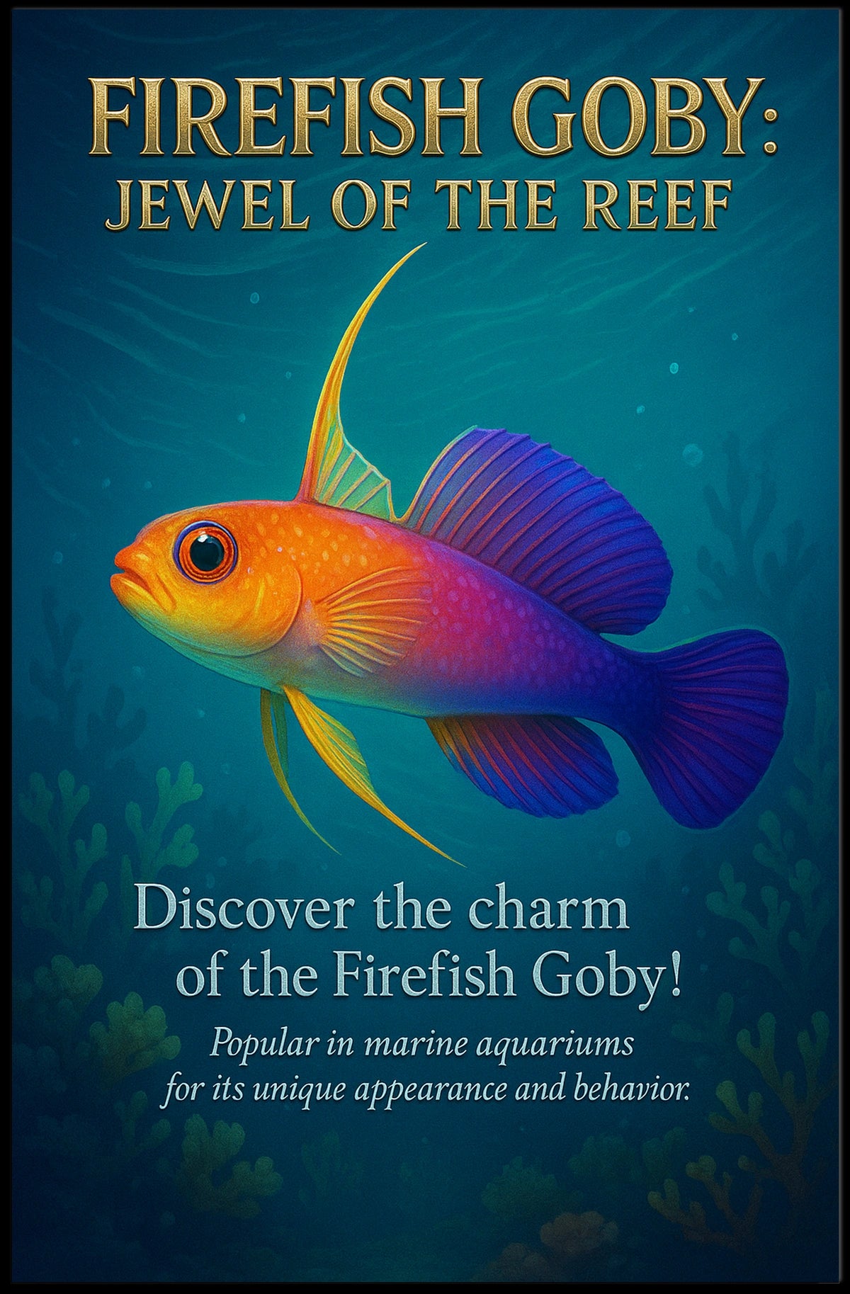 Firefish Goby Jewel of the Reef Poster