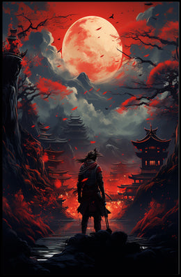 Samurai Under The Blood Moon Poster