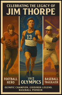 Celebrating the Legacy of Jim Thorpe Poster PosterGoat