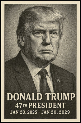 Donald Trump Pop Art 47th President Patriotic Poster