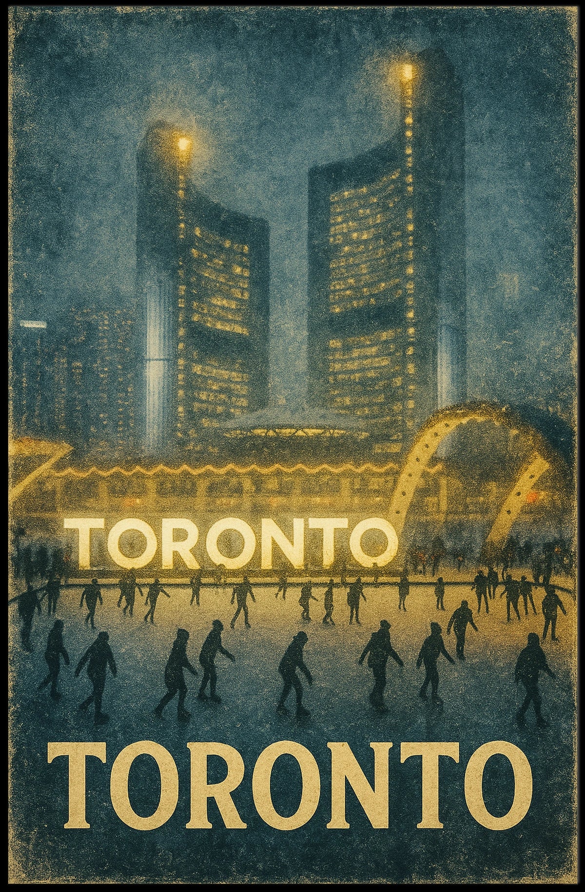 Toronto Winter Scene Poster