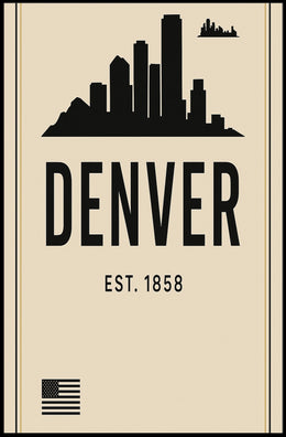 Denver Skyline Est. 1858 Poster