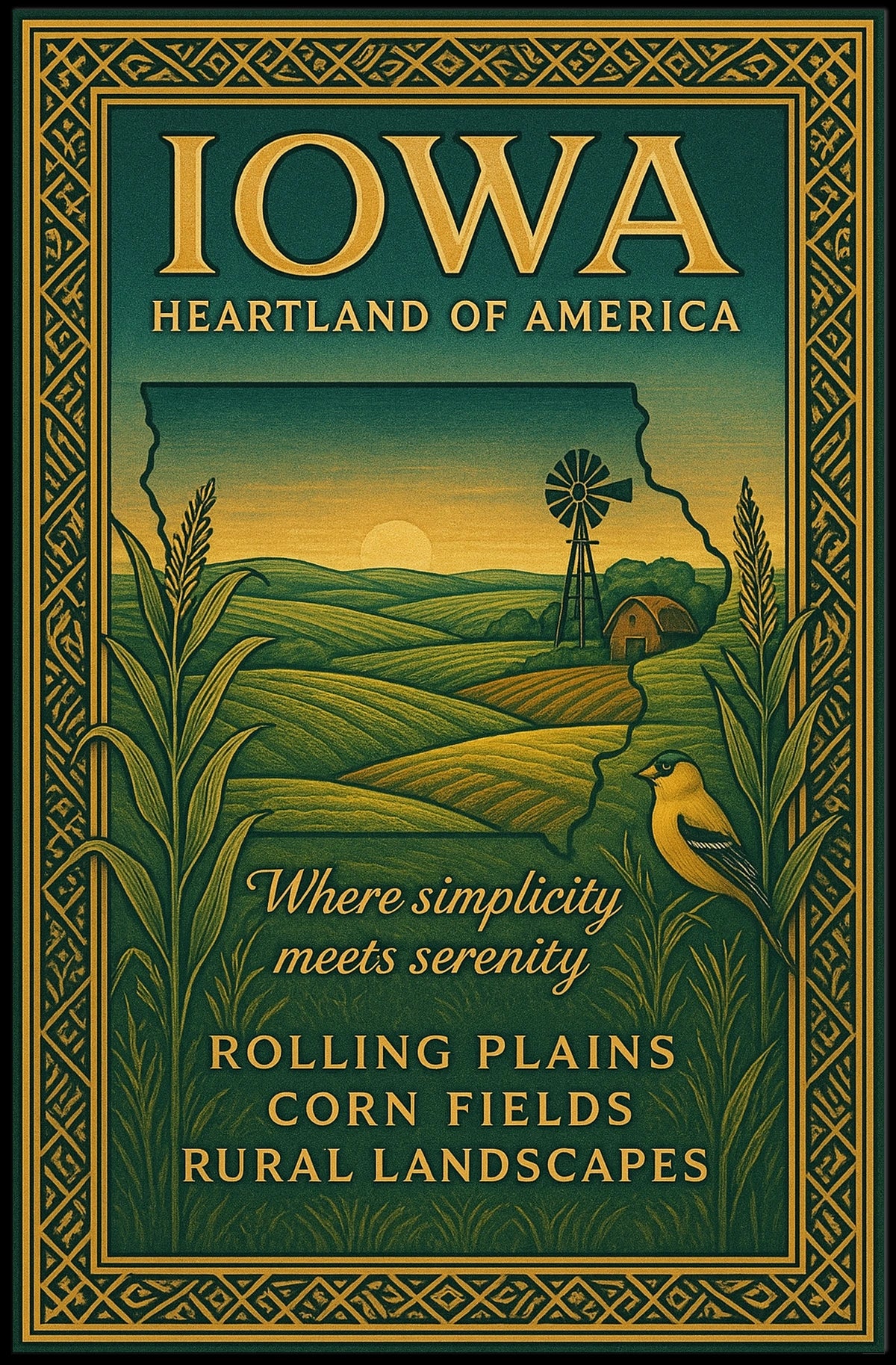Iowa Heartland Of America Poster