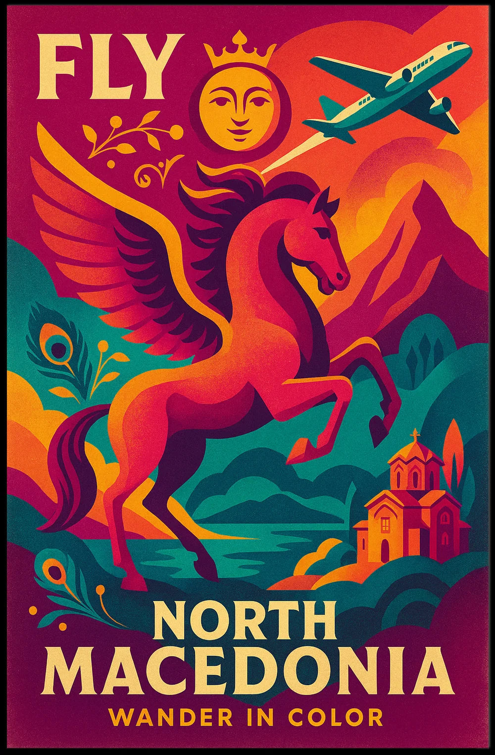 North Macedonia Travel Adventure Poster PosterGoat