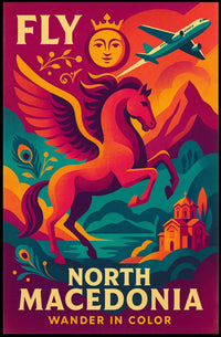 North Macedonia Travel Adventure Poster PosterGoat