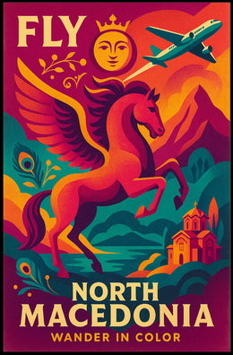 North Macedonia Travel Adventure Poster PosterGoat