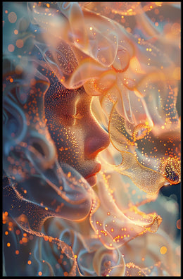 Mystical Wizard in Enchanted Library Poster PosterGoat