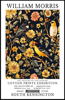 Cotton Prints Exhibition William Morris Artistic Poster