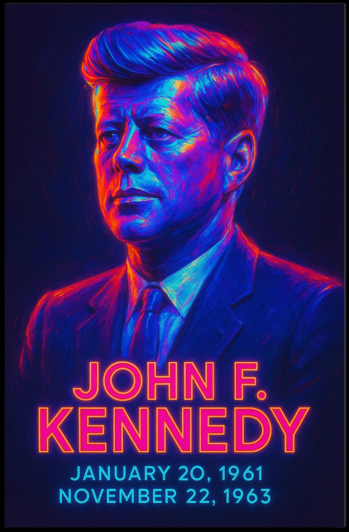 John F Kennedy Vintage Collectors Poster