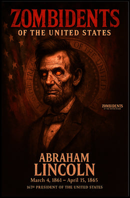 Abraham Lincoln 16th President of the United States Zombidents Poster Series