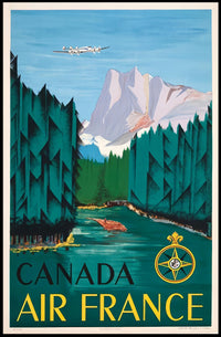 Canada Air France Travel Poster