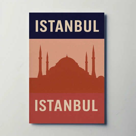 Istanbul Turkey Mosque Silhouette Minimal Poster