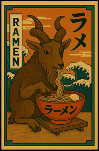 Ramen Goat Delight Poster
