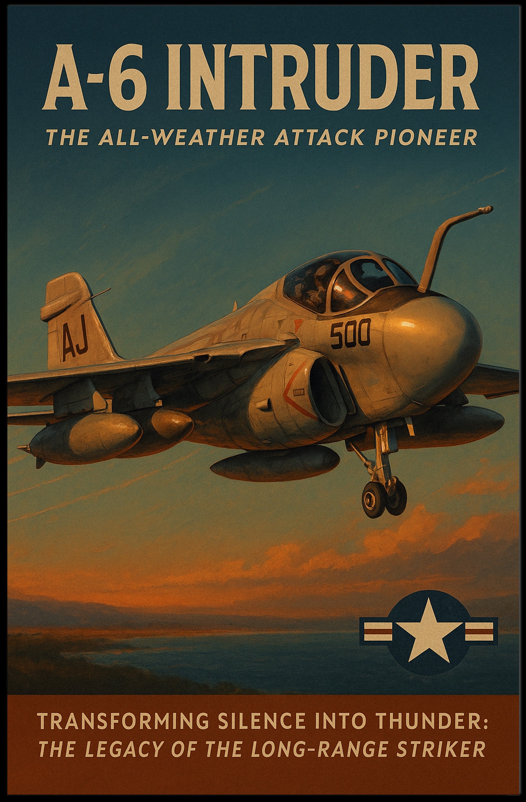 A-6 Intruder Vintage Military Recruitment Poster