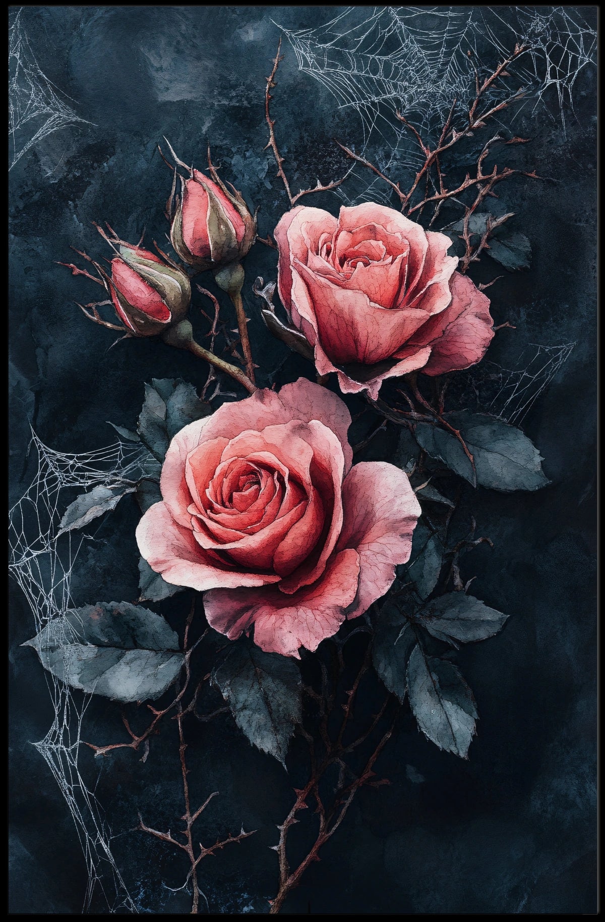 The poster features a dark moody design with a gothic romantic theme. At Travel Poster