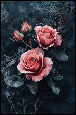 The poster features a dark moody design with a gothic romantic theme. At Travel Poster