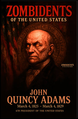 John Quincy Adams 6th President of the United States Zombidents Poster Series